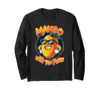 Mango With The Flow Funny Mango avec lunettes de soleil Fruit Lovers Manche Longue