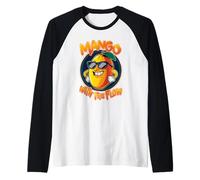 Mango With The Flow Funny Mango avec lunettes de soleil Fruit Lovers Manche Raglan