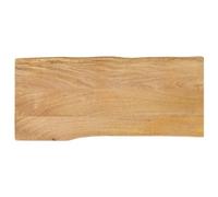 Mango Wood Live Edge Table de bureau, 80 x 40 x 2,5 cm, en bois dur massif, finition naturelle, pour bureau à domicile