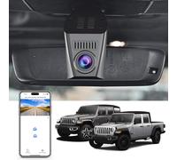 Mangoal - Caméra de tableau de bord 4K pour Jeep Gladiator JT 2020 2021 2022 2023 2024 Mojave Overland Rubicon & Wrangler JL 2018-2024 Rubicon, etc., apparence OEM intégrée, UHD 2160P, application et