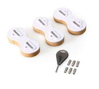 Mangobuy 0 + 5 + 9 degrés Fushion Bouchon de boîte à ailettes Ailerons de Surf FCS avec e dérive et vis Accessoire de Planche de Surf (Blanc (1x0° + 2x5°))