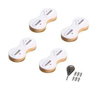 Mangobuy 0 + 5 + 9 degrés Fushion Bouchon de boîte à ailettes Ailerons de Surf FCS avec e dérive et vis Accessoire de Planche de Surf (Blanc (2x5° + 2x9°))