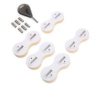 Mangobuy 0 + 5 + 9 degrés Fushion Bouchon de boîte à ailettes Ailerons de Surf FCS avec e dérive et vis Accessoire de Planche de Surf (Blanc (1x0° + 2x5° + 2x9°))