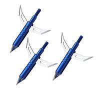 Mangobuy Chasse Flèche Bleue Broadheads 100 Grains Extensibles pour composé d'arbalète 6 pièces