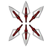 Mangobuy Têtes de flèche 2 Lames de 100 Pointes de Grain Suit Arrow 6 Paquets (Rouge)