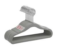 MangoKit Cintre en Velours Antidérapant pour Bébés et Enfants - Cintre Robuste et Durable avec Crochet Rotatif à 360 Degrés (28cm, Gris)