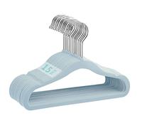 MangoKit Cintre en Velours Antidérapant pour Bébés et Enfants - Cintre Robuste et Durable avec Crochet Rotatif à 360 Degrés (28cm, Bleu)