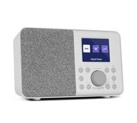 MangoKit MD3 Radio Numérique Portable Dab/Dab+ et FM,Haut-Parleur Bluetooth,40 Stations Préréglées,Alarmes et Horloge,Minuterie de Répétition,écran Couleur,Piles et Alimentation Secteur - Gris