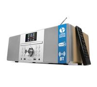 MangoKit MS1 Lecteur CD, Dab/Dab+ & FM, Bluetooth, 80W Stereo HiFi, Érable