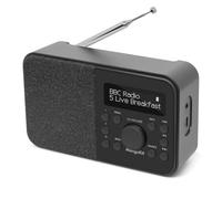 MangoKit PR2S Radio DAB avec Bluetooth, radio numérique DAB+, écran LCD, alarme, horloge et minuteur, 40 stations préréglées, port casque