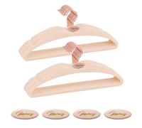 ManGotree Cintres en Velours à Col Court, Antidérapants, Cintres Ultra-Fins et Peu Encombrants, avec Boîtes d'aromathérapie Vides pour Manteaux, Robes, Chemises et Pantalons, Lot de 22, Clair Rose