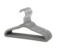 ManGotree Lot de 15 Cintres en Velours pour Bébé, Cintres Antidérapants pour Enfants avec Crochet pivotant à 360°, Cintre Ultra-Minces pour Économiser de l'espace, Robustes et Durables (Gris)