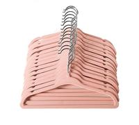 ManGotree Lot de 15 cintres en Velours pour bébés et Tout-Petits, Taille Enfant de 28 cm, pivotant à 360 °, Design Ultra Fin et antidérapant, Rose Clair