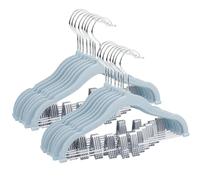 ManGotree Lot de 16 cintres en velours pour bébé de 30 cm avec clips mobiles, cintres antidérapants ultra fins et peu encombrants en feutre pour enfants, pour chemises, pantalons, robes, jupes, vestes