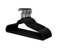 ManGotree Lot de 22 cintres en velours noir avec crochet pivotant à 360° - Cintres antidérapants en feutre pour costumes, vestes, pulls, chemises, robes, pantalons