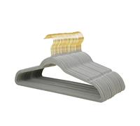 ManGotree Lot de 32 cintres en velours, cintres antidérapants en feutre avec crochet doré pivotant à 360 degrés, ultra fins et peu encombrants pour manteaux, costumes, chemises, robes, pantalons (lot