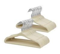 ManGotree Lot de 48 cintres antidérapants en velours pour bébés, bébés et tout-petits, cintres ultra fins pour économiser de l'espace et robustes, beige