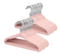 ManGotree Lot de 48 cintres en velours pour bébés et tout-petits, cintres antidérapants pour enfants, cintres ultra fins pour économiser de l'espace pour enfants, cintres robustes (rose clair)