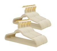 ManGotree Lot de 66 cintres en velours avec crochet doré pivotant à 360 °, cintres antidérapants en feutre, ultra fins et peu encombrants pour veste, pull, chemise, robe, pantalon (lot de 66, beige)