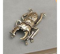 MANGOUSONG Décoration d'intérieur en laiton, figurines miniatures en bronze antique, petites décorations de bureau, insectes, thé, animaux domestiques, accessoires de décoration d'intérieur,