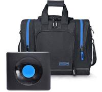 Mangrove Sac de bowling pour boule simple, sac de bowling 2020 avec support rembourré pour balle - Convient aux chaussures de bowling jusqu'à homme taille 48 et accessoires (bleu)