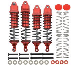 MANGRY Amortisseur Avant et arrière, 4 pièces/Ensemble, for 1/10 3s Mega550 Senton Granit Big Rock Typhon AR330550 AR330551 (Color : Red)