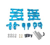 MANGRY Bras de Suspension for Wltoys 144001 144010 124007 124008 124016 124017 124019, Bloc de Direction, Ensemble de Supports de moyeu, pièces de Mise à Niveau (Size : Blue)