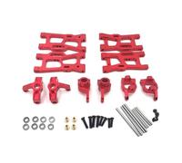 MANGRY Bras de Suspension for Wltoys 144001 144010 124007 124008 124016 124017 124019, Bloc de Direction, Ensemble de Supports de moyeu, pièces de Mise à Niveau (Size : Red)