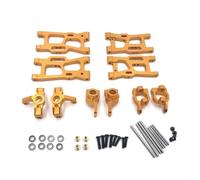 MANGRY Bras de Suspension for Wltoys 144001 144010 124007 124008 124016 124017 124019, Bloc de Direction, Ensemble de Supports de moyeu, pièces de Mise à Niveau (Size : Yellow)