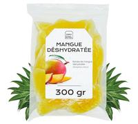 Mangue Séchée Avec Sucre 300 g - Mangue Déshydratée En Bandes - Mangue Lyophilisée - Fruit Déshydraté - Snack Sucré - Idéal Pour La Pâtisserie - Sans Gluten (300 gr, Mangue en Lamelles)