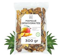 Mangue Séchée Sans Sucre 300 g - Mangue Déshydratée En Bandes - Fruit Déshydraté - Snack Santé - Idéal Pour La Pâtisserie - Sans Sucre Ajouté, Sans Gluten (300 gr, Mangue en Lamelles)