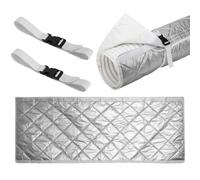 Manguera AC Acolchada - Cubierta Aislante, Con Correas Ajustables | Protección Tubo Aire Acondicionado, Previene Polvo Calor Ventilación Ventana Conducto Hogar Oficina Taller