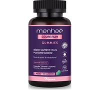 Manhaé Gummies coupe‑faim sans sucres – Guarana, Chrome, Caroube – 60 gummies