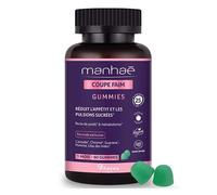 Manhaé Coupe Faim Gummies sans Sucres Satiété, Perte de Poids 60 Gummies