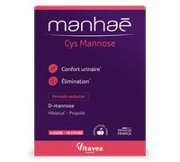 Vitavea Complément alimentaire Manhae Cys Mannose D-mannose Hibiscus 10 sticks (5 jours)