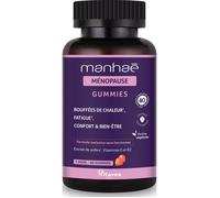 Manhaé – Gummies Ménopause – Pollen BIO, Vitamine E & B2 – Fruits rouges – 60 gummies