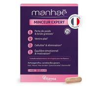 Manhaé Minceur Expert Perte de Poids, Brûle Graisse, Ventre Plat, Cellulite 30 Gélules