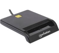 Manhattan 102049 Intérieur USB 2.0 Noir lecteur de cartes à puce - Lecteurs de cartes à puce (Intérieur, Noir, Activité, Énergie, 1,05 m, Acrylonitrile-Butadiène-Styrène (ABS), 2-line, 3-line, SLE4418, 4428, 4432, 4442, AT88SC1608, 45D041, I2C)