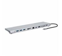 Manhattan 130578 station d'accueil Avec fil USB 3.2 Gen 1 (3.1 Gen 1) Type-C Aluminium