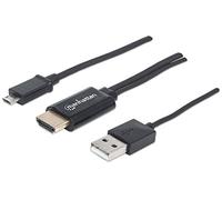 Manhattan 151498 Adaptateur Micro USB vers HDMI Noir