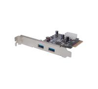 Manhattan 151795 - Carte Adaptateur Interne PCIe vers 2 ports USB 3.2 Gen 1 (3.1 Gen 1) 10 Gbit/s, compatible Windows 7/8/10, certifiée CE/FCC/RoHS2/WEEE