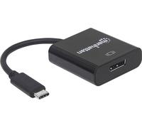 Manhattan 152020 DisplayPort / USB Adaptateur [1x USB 3.1 mâle type C - 1x DisplayPort femelle] noir code couleur, flexible