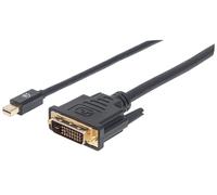 Manhattan 152150 câble vidéo et adaptateur 1,8 m Mini DisplayPort DVI-D Noir