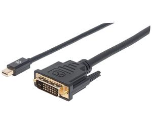 Manhattan 152150 câble vidéo et adaptateur 1,8 m Mini DisplayPort DVI-D Noir