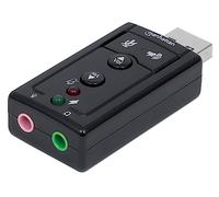 Connectique Audio / Vidéo Manhattan scheda audio stereo usb 2. 0 virtual 7. 1 canali nero