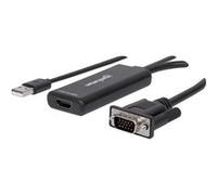 Manhattan Convertisseur VGA USB-A vers HDMI 152426 1080p@60Hz audio USB 1 m Noir
