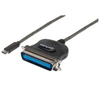 Manhattan 152525 câble d'imprimante 1 m Noir - Câbles d'imprimante (1 m, USB-C, Cen36, Male connector / Female connector, Noir, 60 g)