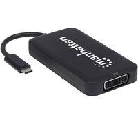 Manhattan 152600 USB Adaptateur [1x USB-C® mâle - 1x DVI femelle 24+5 pôles, DisplayPort femelle, HDMI femelle, VGA femelle] noir 8.00 cm