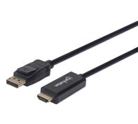 Manhattan 152662 Câble DisplayPort vers HDMI mâle 1 m Noir