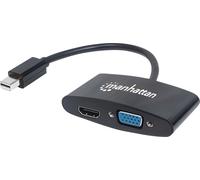 Manhattan 152709 Manhattan Adaptateur 2 en 1 Mini-DisplayPort HDMI/VGA femelle 4K
